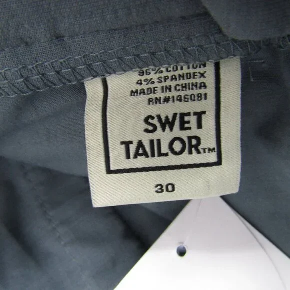 Swet Tailor NEW NWT Mens 30 Gray Everyday Chino Shorts Golf Athletic Comfy - Picture 6 of 7